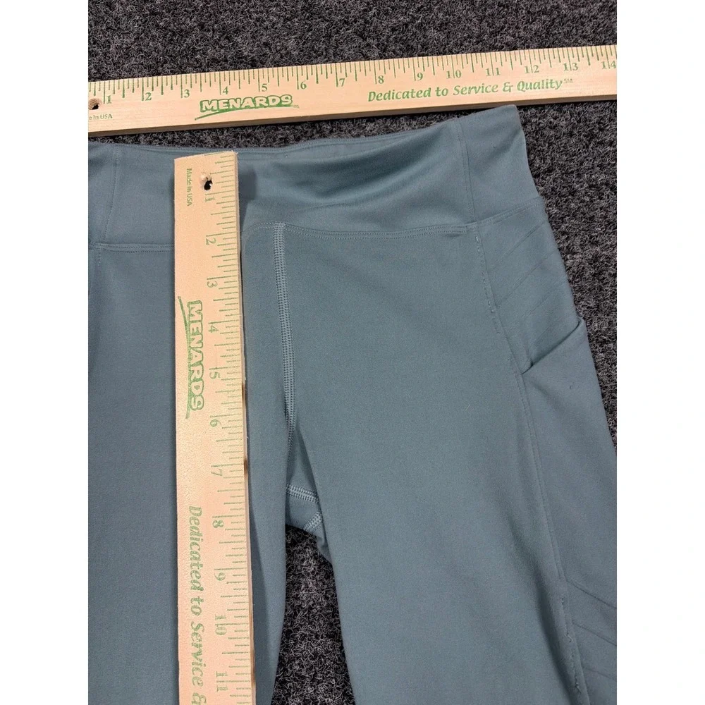 Athleta Girl Leggings XL 14 Green Moto-Vation 2.0 Tight Pockets Activewear Moto